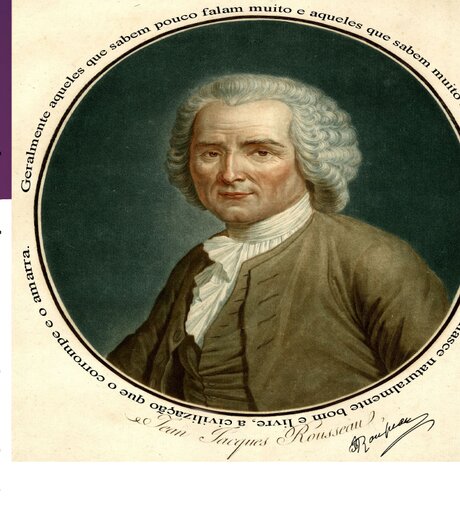 Retrato circular de Jean-Jacques Rousseau