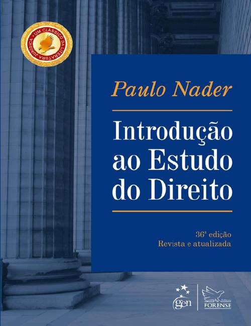 Capa — Introdução ao Estudo do Direito, Paulo Nader